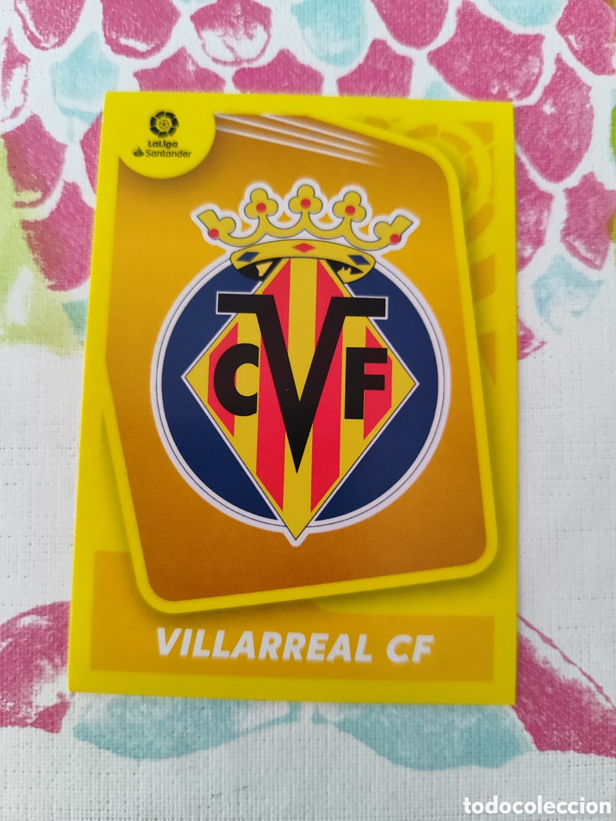 Cromos de Futebol: CROMO ESCUDO VILLARREAL N&Uacute;MERO 1. LIGA ESTE 21/22.
