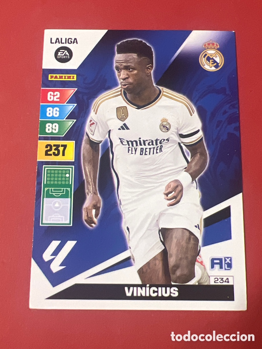 Fu&szlig;ball-Sticker: E812. ADRENALYN XL VINICIUS 234 REAL MADRID CROMO LIGA 23 24 2023 2024 PANINI