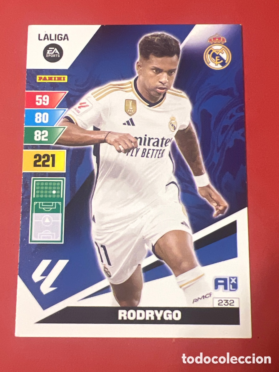 Fu&szlig;ball-Sticker: E839. 232 RODRYGO REAL MADRID LIGA 23-24 2023 2024 ADRENALYN XL