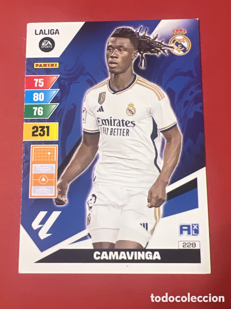 Figurine di Calcio: E850. ADRENALYN XL CAMAVINGA 228 REAL MADRID LIGA 23 24 2023 2024 CROMO PANINI