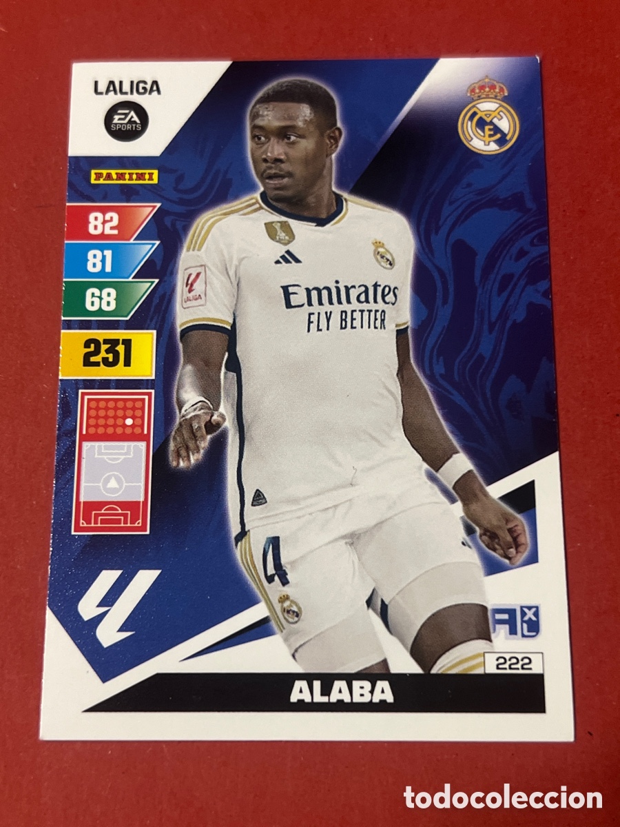 Cartes &agrave; collectionner de Football: E879. 222 ALABA REAL MADRID LA LIGA ADRENALYN XL 23 24 2023 2024