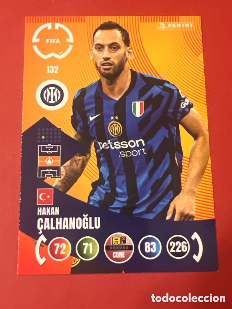 Fu&szlig;ball-Sticker: E890. 132 ADRENALYN XL 2025 - FIFA CLUB WORLD CUP - HAKAN CALHANOGLU / INTER MILAN 132