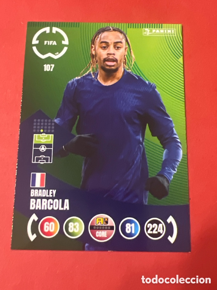 Fu&szlig;ball-Sticker: E899. BRADLEY BARCOLA PSG 107 PANINI FIFA CLUB WORLD CUP 2025 ADRENALYN XL