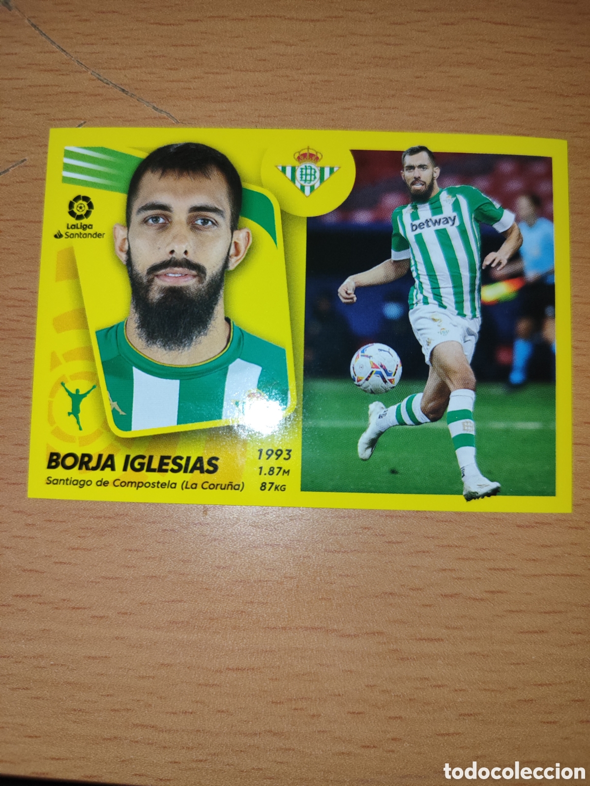 Cromos de F&uacute;tbol: CROMO BORJA IGLESIAS BETIS N&Uacute;MERO 20. LIGA ESTE 21/22