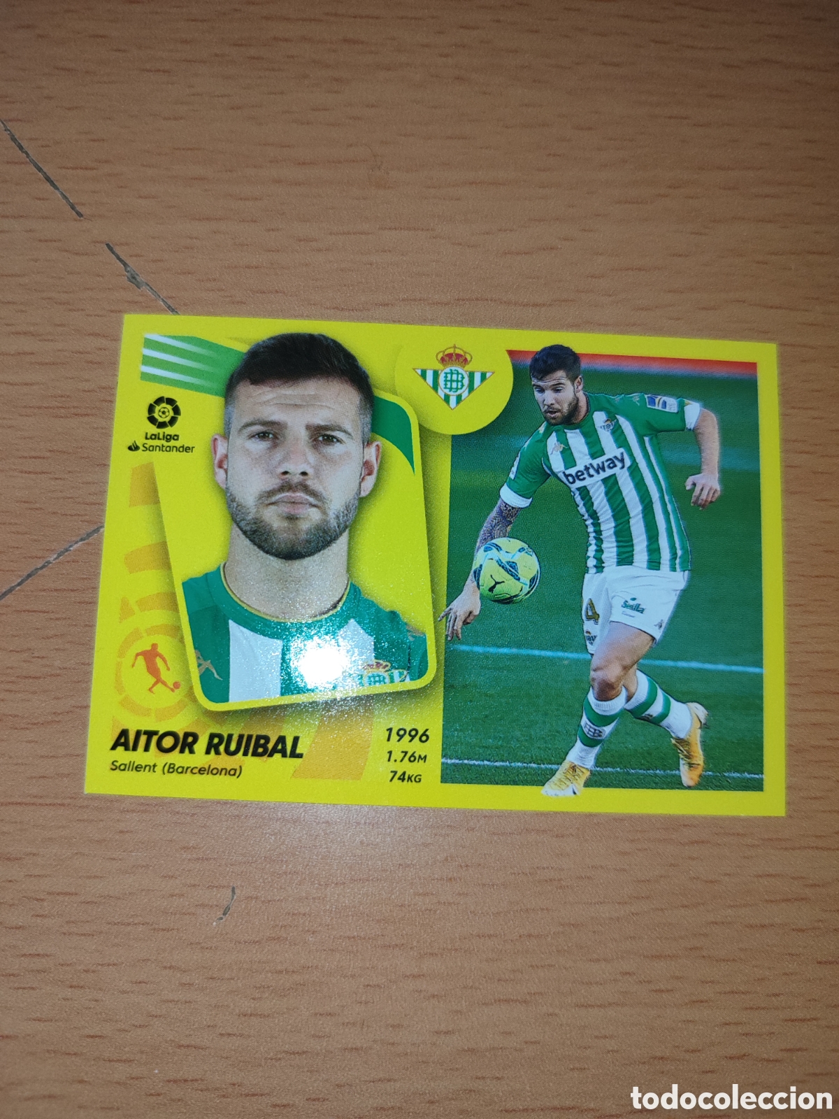 Cromos de Futebol: CROMO AITOR RUIBAL BETIS N&Uacute;MERO 13 A . LIGA ESTE 21/22