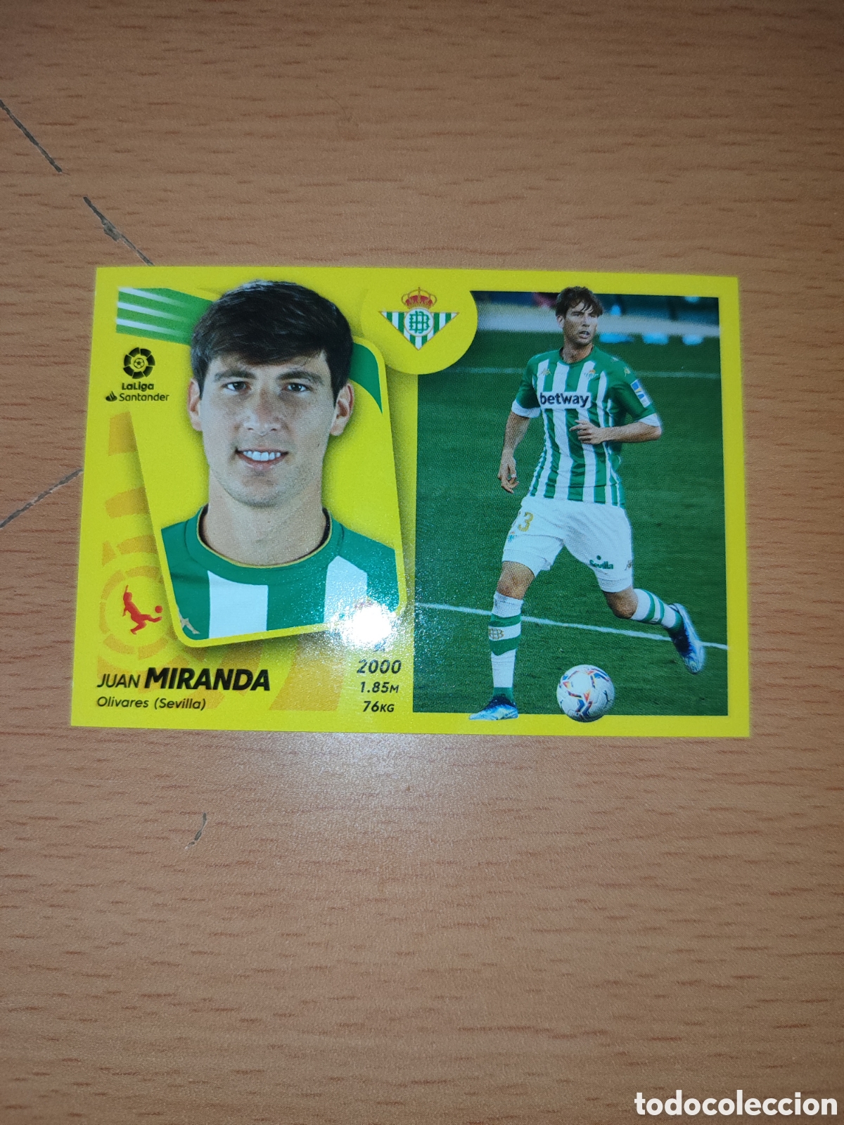 Cromos de F&uacute;tbol: CROMO MIRANDA BETIS N&Uacute;MERO 11A . LIGA ESTE 21/22
