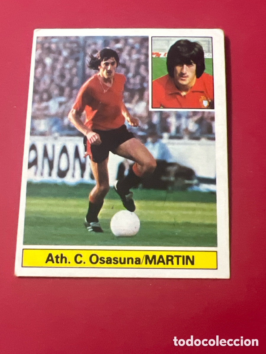 Cartes &agrave; collectionner de Football: E990. LIGA 81/82. MARTIN. ATH. CLUB OSASUNA. EDICIONES ESTE. SIN PEGAR.