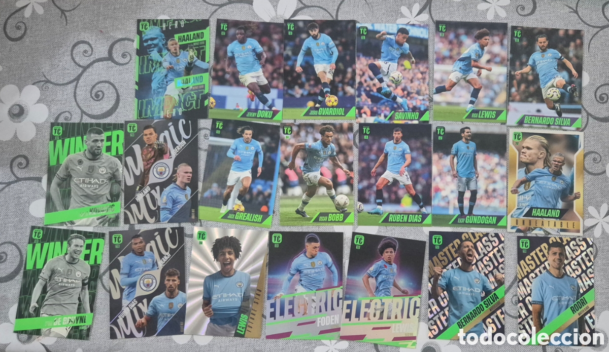 Football Stickers: Lote manchester city con especiales top class 25
