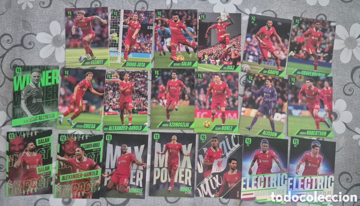 Football Stickers: Lote liverpool con especiales top class 25 ( 20 cards)