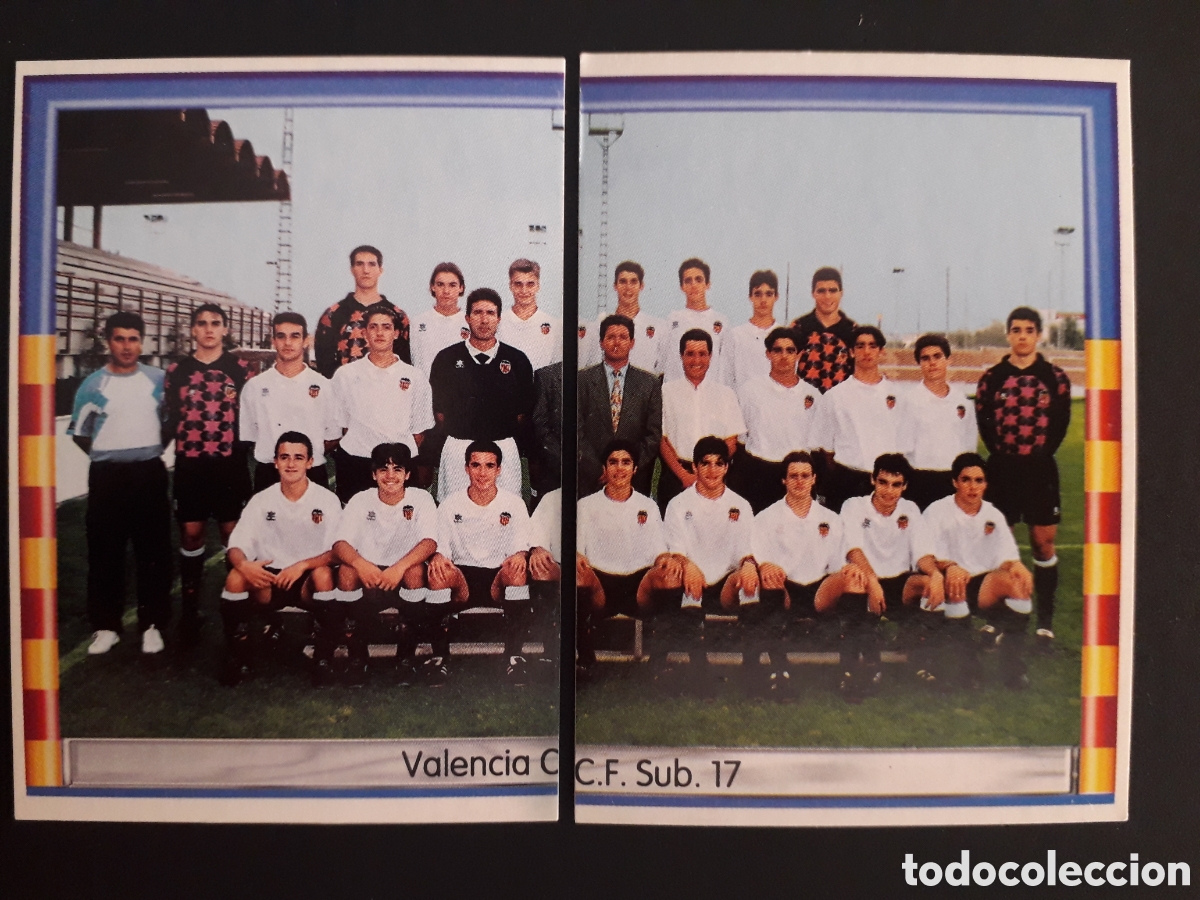 Cromos de F&uacute;tbol: SUB 17 VALENCIA CF 1919-1996 TODA SU HISTORIA EN CROMOS N&deg; 224, 225 SIN PEGAR, PEDIDO M&Iacute;NIMO 3&euro;