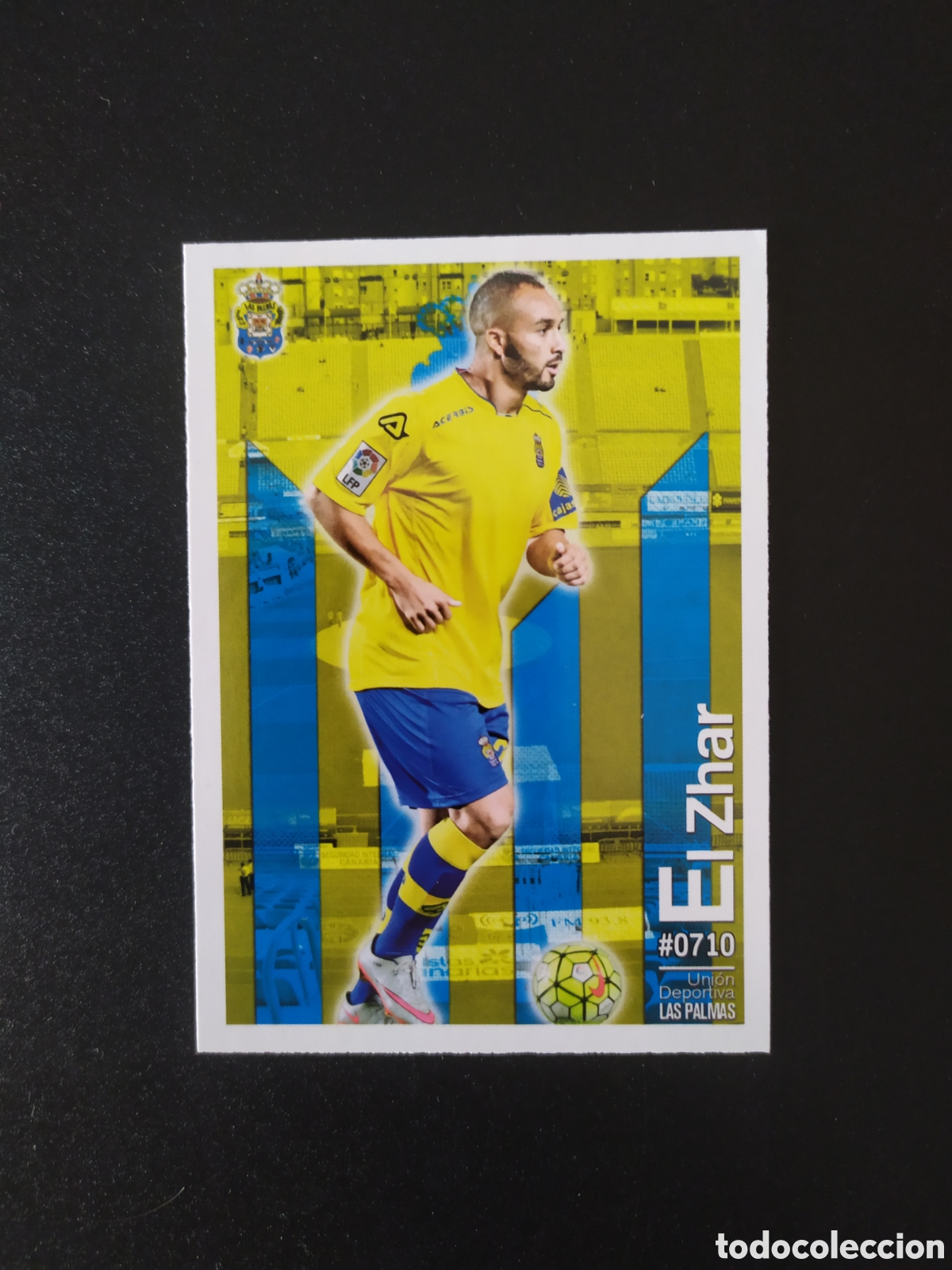 Cromos de f&uacute;tbol: Mundicromo fichas Liga 2015 2016 15 16 El Zhar n&deg; 710 Las Palmas