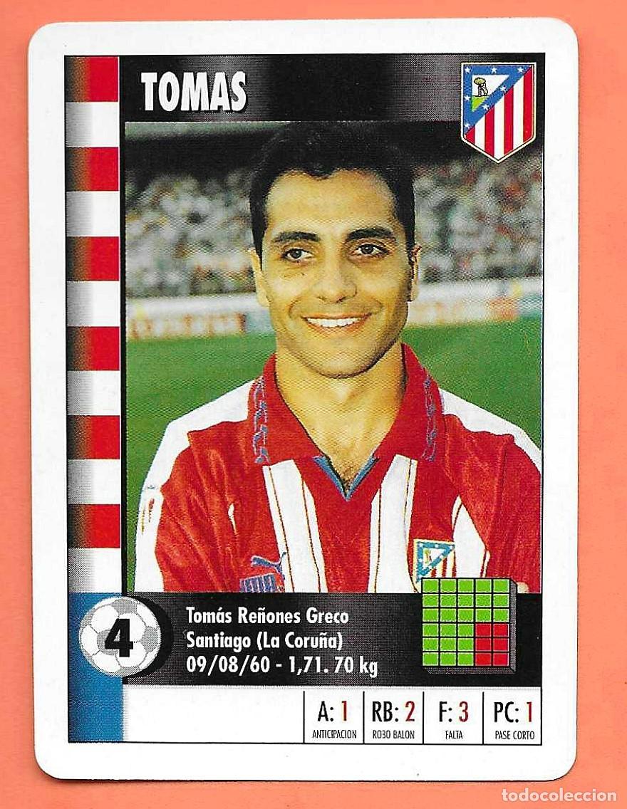 Fu&szlig;ball-Sticker: CARTA NAIPE HERACLIO FOURNIER SUPERGOL SUPER GOL MARCA 95 96 1995 1996 - TOMAS (ATLETICO MADRID)