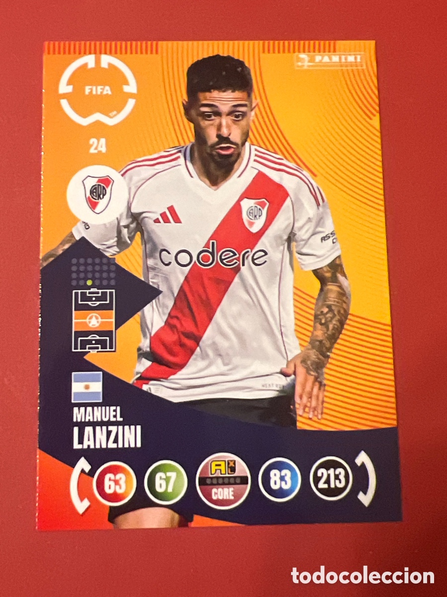 Fu&szlig;ball-Sticker: E1165. ADRENALYN XL 2025 - FIFA CLUB WORLD CUP - MANUEL LANZINI / CA RIVER PLATE 24