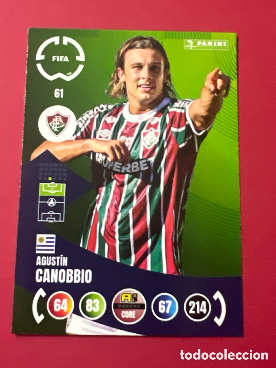 Fu&szlig;ball-Sticker: E1184. 61 AGUSTIN CANOBBIO FLUMINENSE CORE PANINI ADRENALYN CLUB WORLD CUP 2025 25