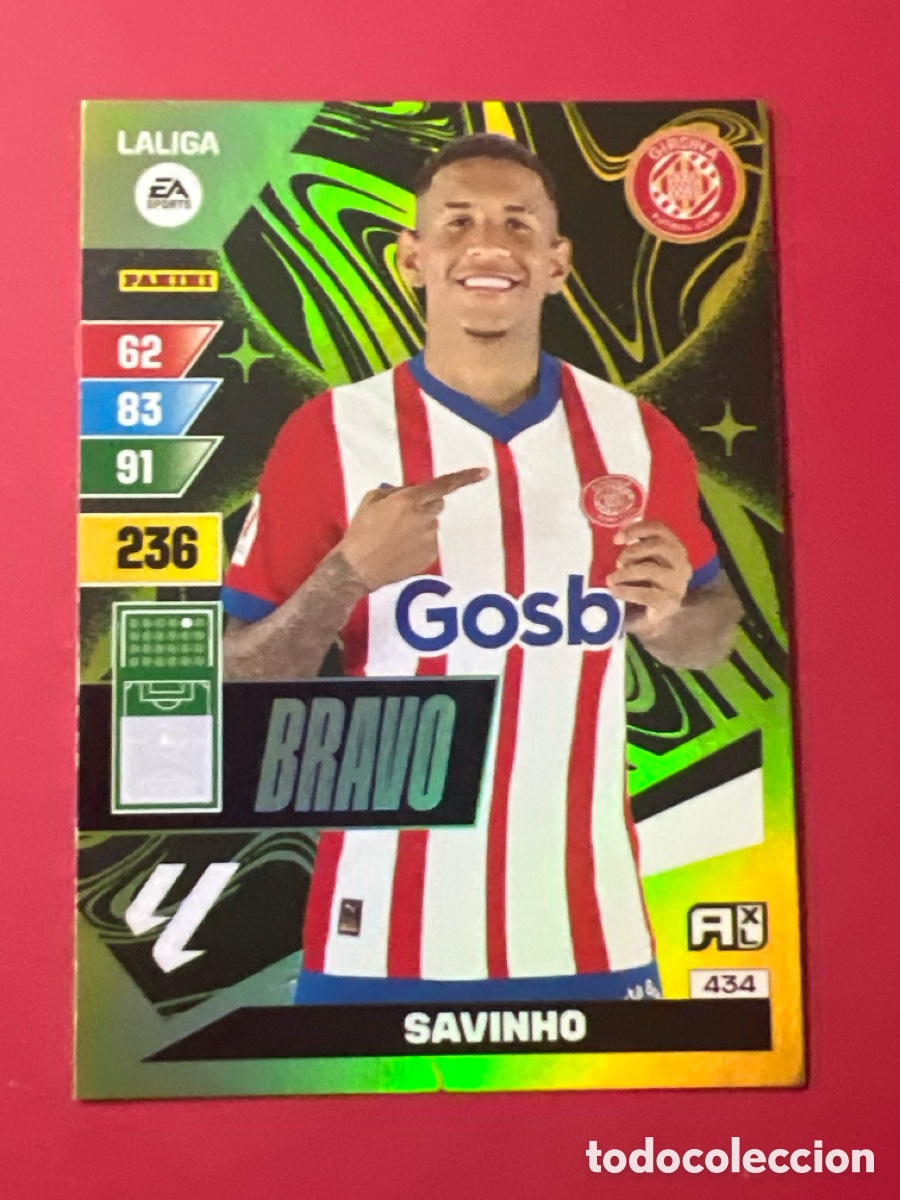 Fu&szlig;ball-Sticker: E1251. PANINI ADRENALYN - LIGA 2023-24 (23 - 24) - BRAVO N&ordm; 434 - SAVINHO - GIRONA