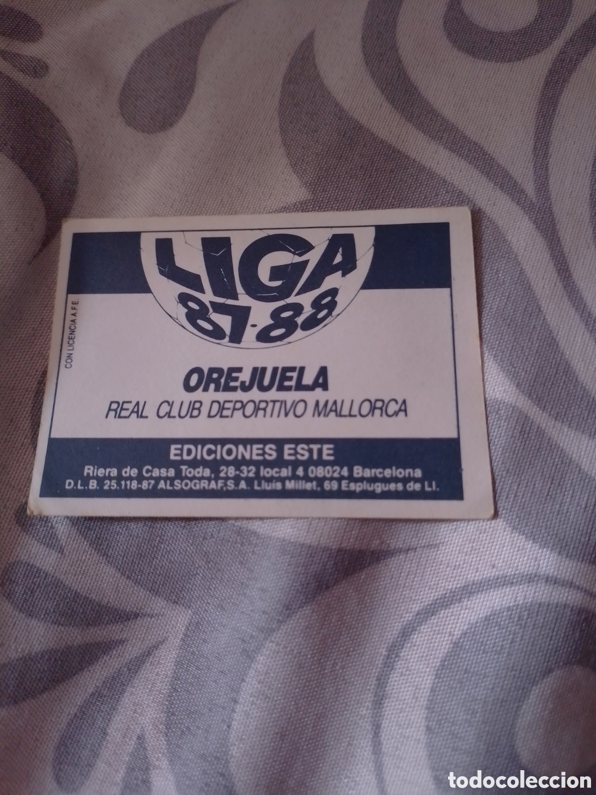 Cromos de f&uacute;tbol: orejuela real cd mallorca - Foto 1