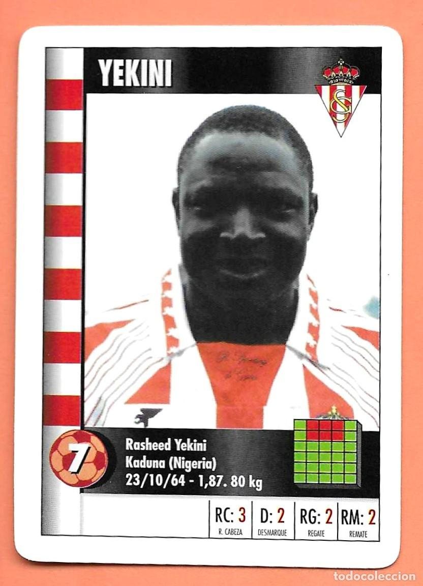 Cromos de Futebol: CARTA NAIPE HERACLIO FOURNIER SUPERGOL SUPER GOL MARCA 95 96 1995 1996 - YEKINI (SPORTING GIJON)