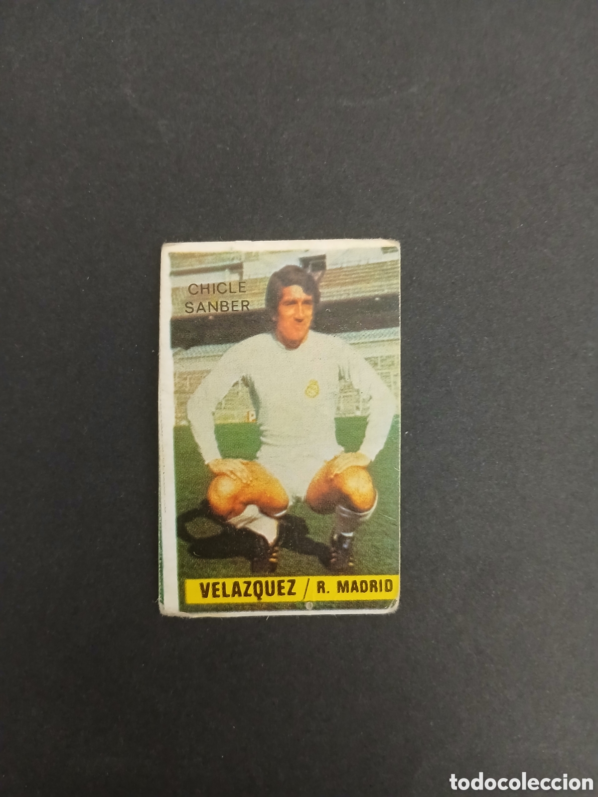 Cromos de f&uacute;tbol: VELAZQUEZ CHICLE SANBER REAL MADRID LIGA ESTE 1974/75 74 75 NUNCA PEGADO SIN PEGAR