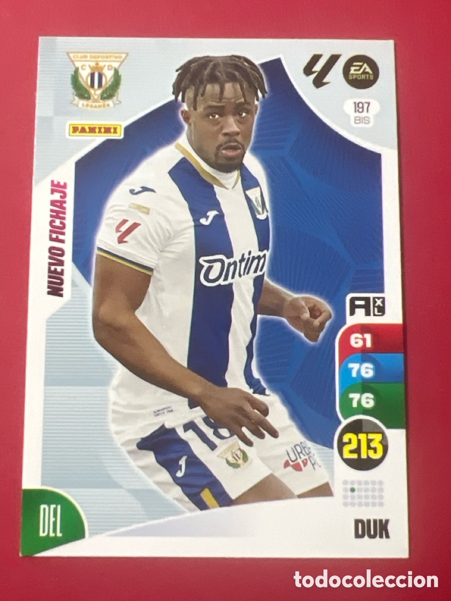 Figurine di Calcio: E1290. 197 Bis DUK (CD Legan&eacute;s) NUEVO FICHAJE. Liga 2024 2025 24 25 Adrenalyn XL (Panini)