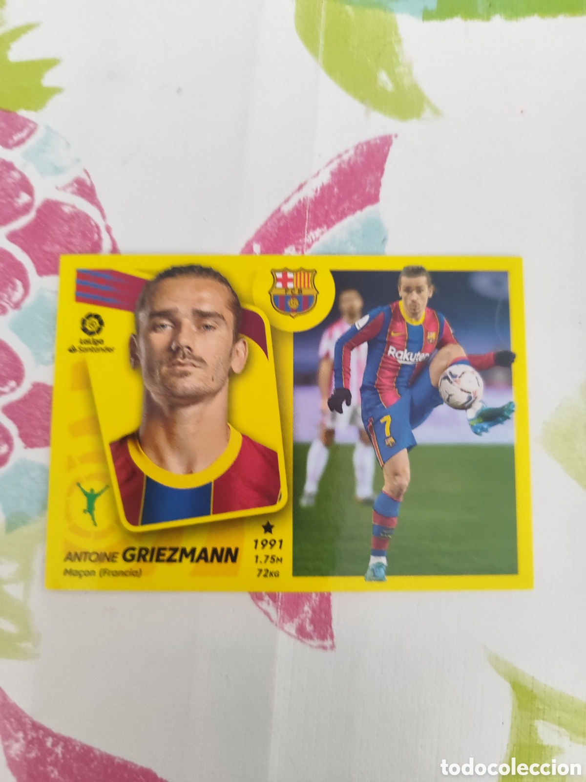 Figurine di Calcio: CROMO GRIEZMANN FC BARCELONA NUMERO 19. LIGA ESTE 21/22.