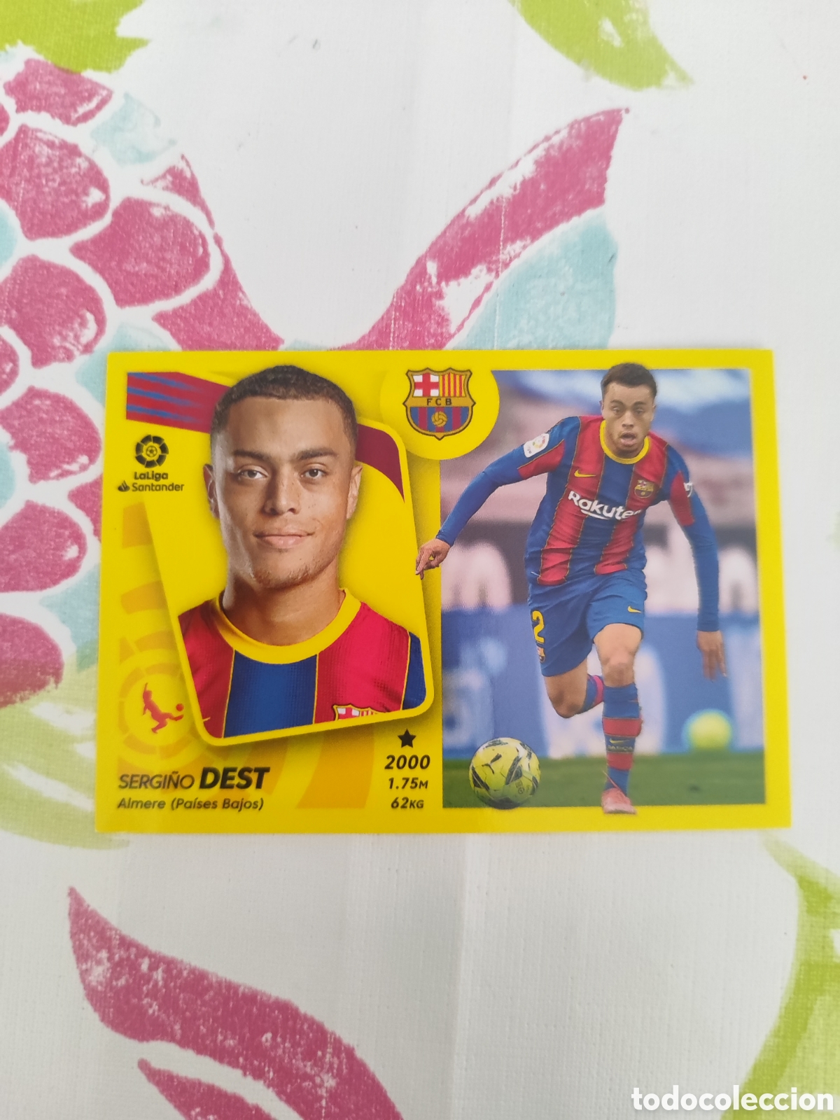 Fu&szlig;ball-Sticker: CROMO DEST FC BARCELONA NUMERO 7 A. LIGA ESTE 21/22.