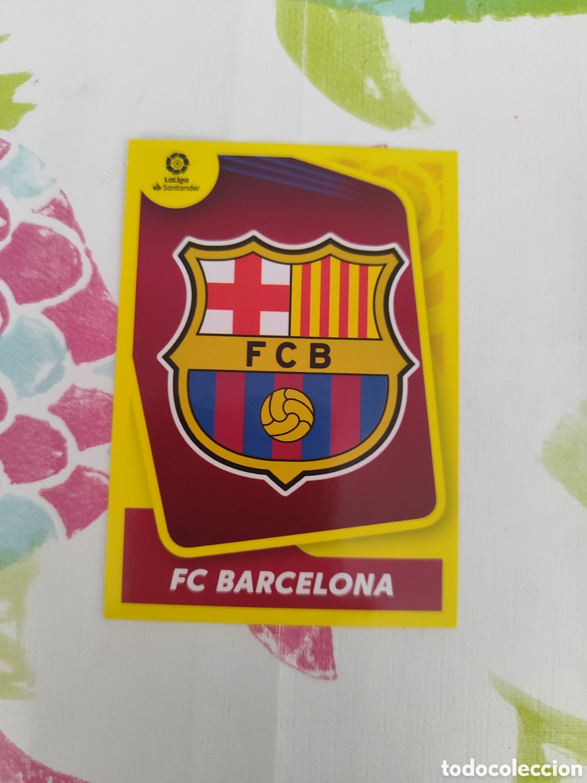 Cromos de Futebol: CROMO ESCUDO FC BARCELONA NUMERO 1. LIGA ESTE 21/22.