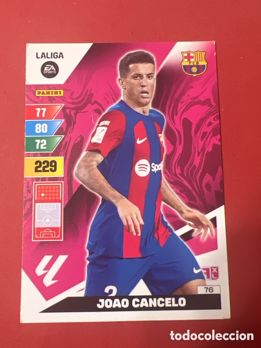 Figurine di Calcio: E1304. 76 JOAO CANCELO FC BARCELONA FICHAS ALBUM ADRENALYN XL 2023 2024 23 24