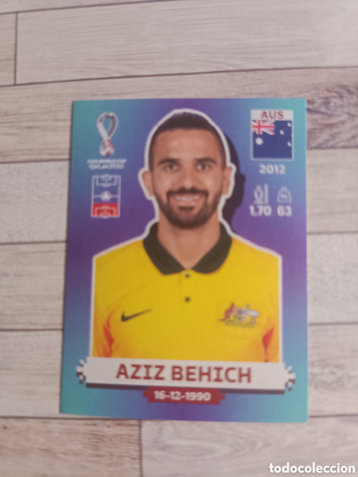 Cromos de F&uacute;tbol: AUS5 AZIZ BEHICH AUSTRALIA AUS 5 FIFA WORLD CUP MUNDIAL QATAR 2022 22 STICKER PANINI