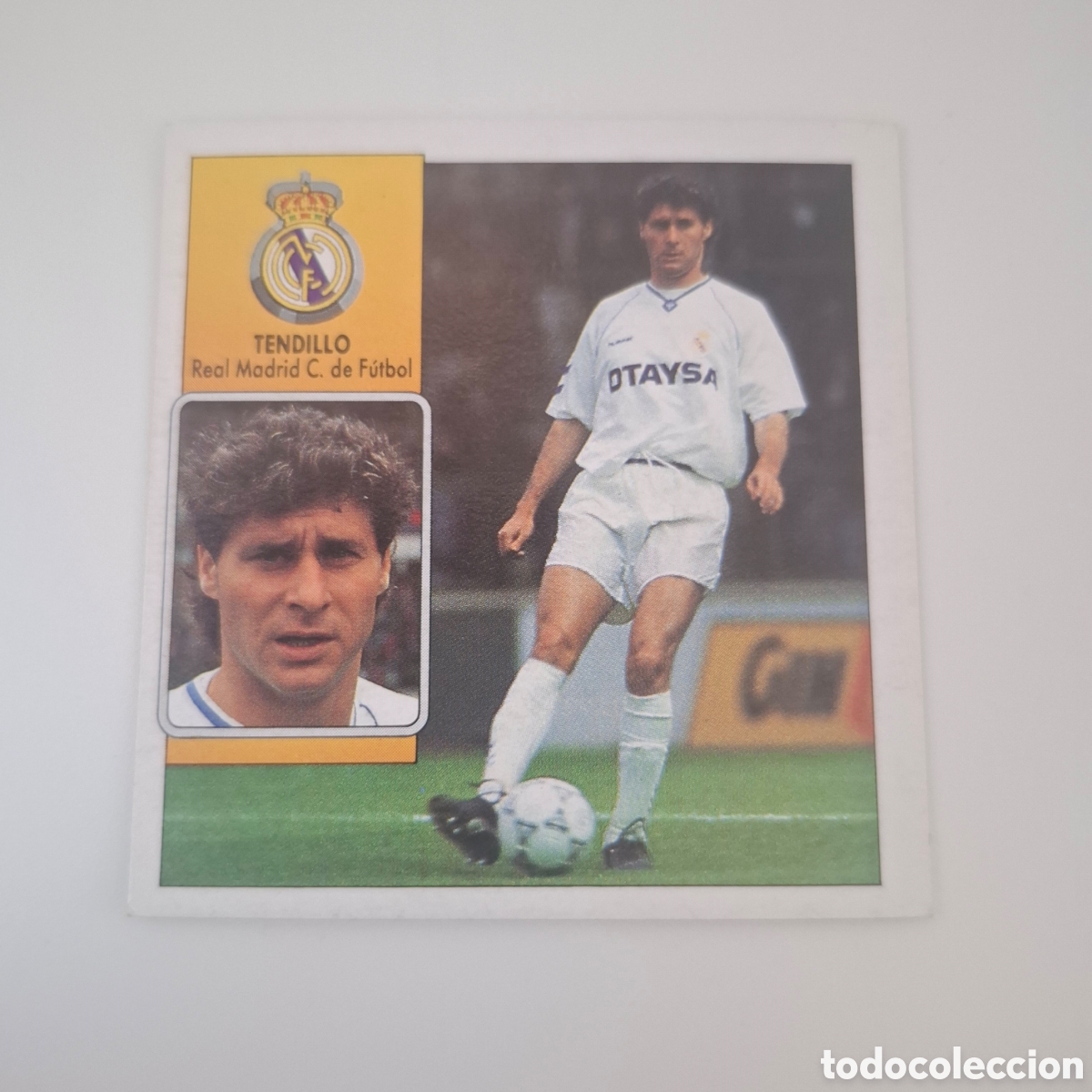 Cromos de F&uacute;tbol: 1992 1993 92 93 ESTE NUNCA PEGADO CROMO REAL MADRID TENDILLO