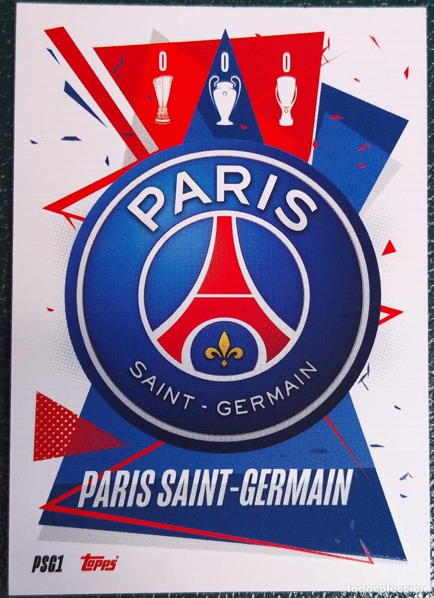 Fu&szlig;ball-Sticker: PSG1 ESCUDO PARIS SAINT GERMAIN CHAMPIONS LEAGUE 20 21 FICHAS ALBUM TOPPS MATCH ATTAX 2020 2021