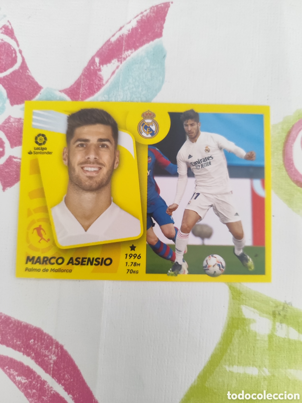 Cromos de Futebol: CROMO MARCO ASENSIO REAL MADRID NUMERO 17 A. LIGA ESTE 21/22.