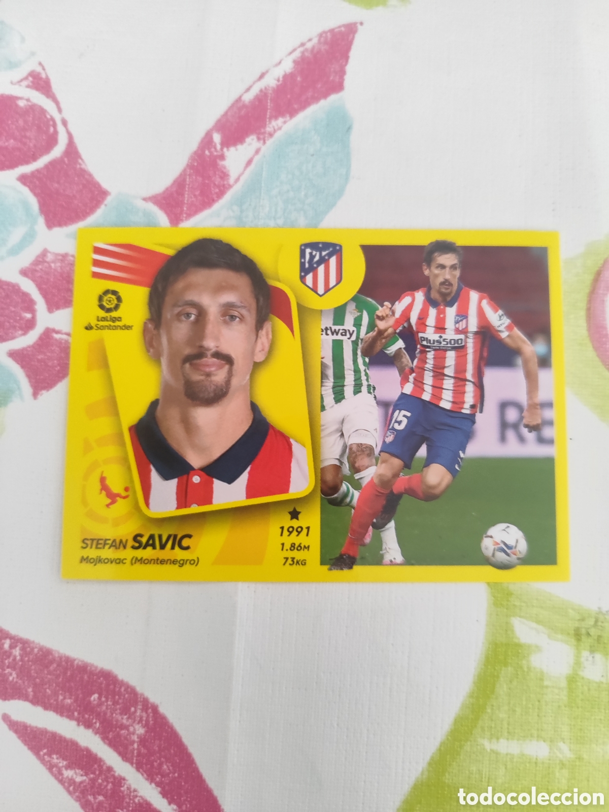 Fu&szlig;ball-Sticker: CROMO SAVIC ATLETICO DE MADRID NUMERO 10. LIGA ESTE 21/22.