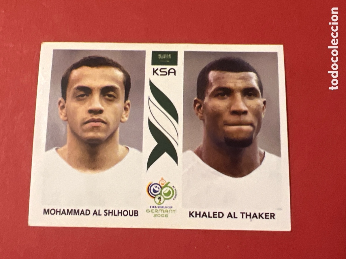 Football Stickers: E1392. mohammad al shlhoub, khaled arabia saudi, n&ordm; 593 fifa world cup germany 2006 panini
