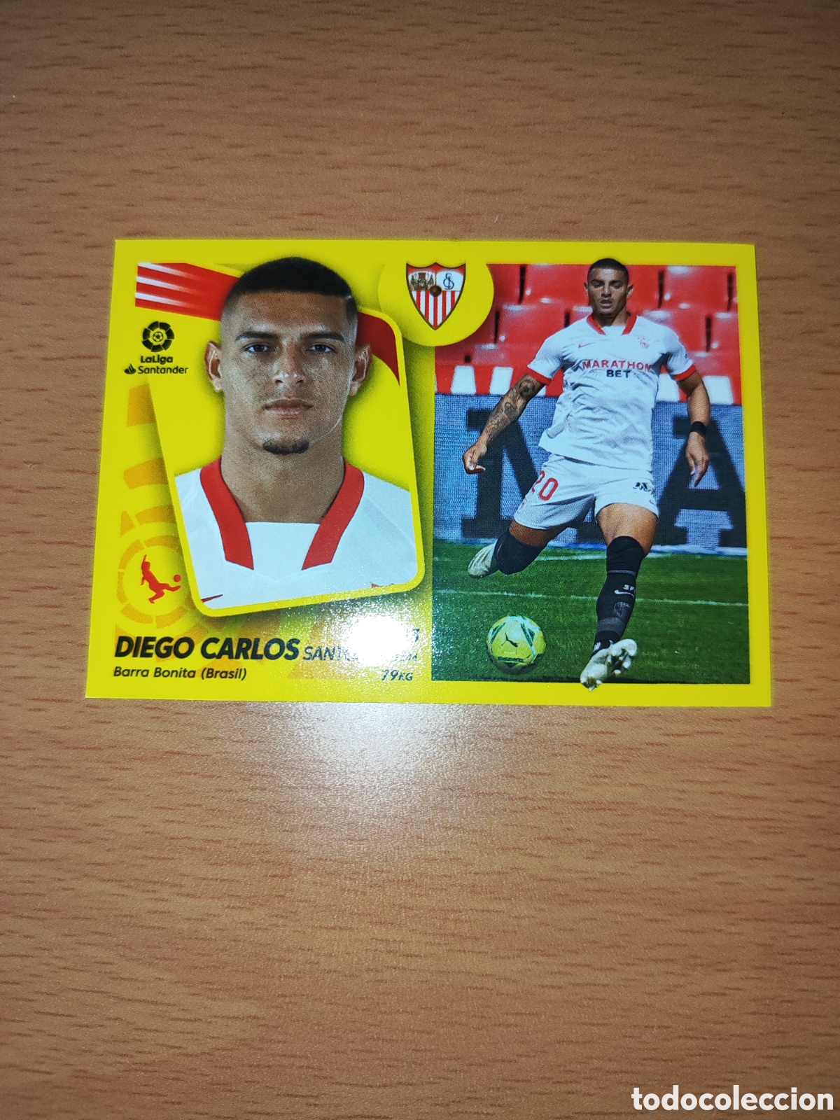 Figurine di Calcio: CROMO DIEGO CARLOS SEVILLA N&Uacute;MERO 8. LIGA ESTE 21/22