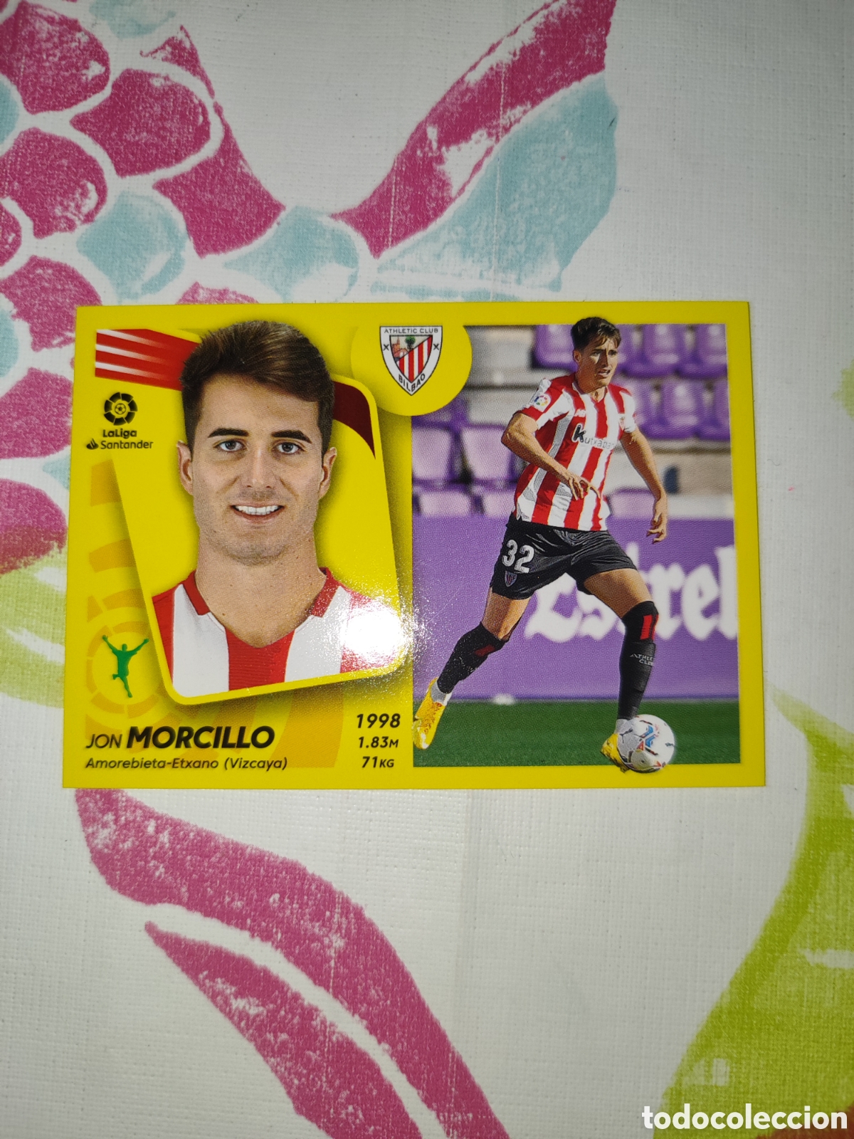Cromos de f&uacute;tbol: CROMO MORCILLO ATHLETIC CLUB BILBAO NUMERO 19B . LIGA ESTE 21/22.