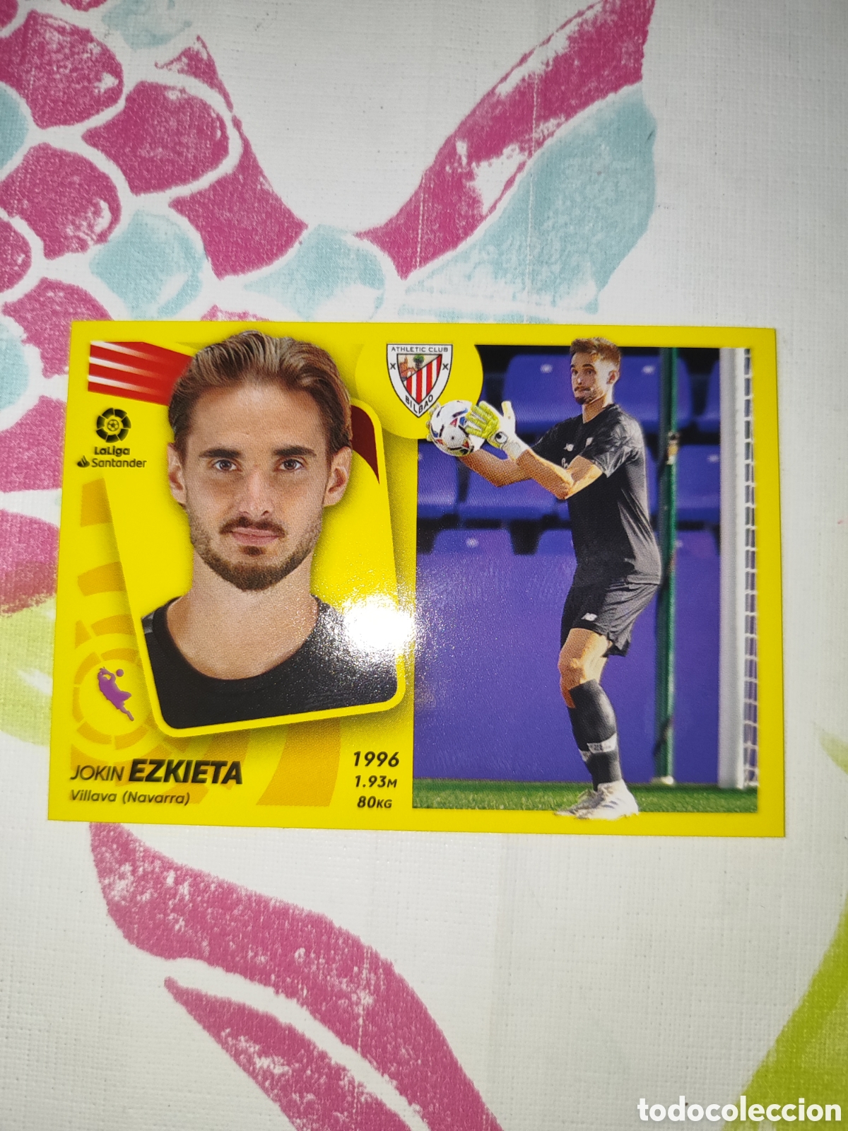 Figurine di Calcio: CROMO EZKIETA ATHLETIC CLUB BILBAO NUMERO 6. LIGA ESTE 21/22.