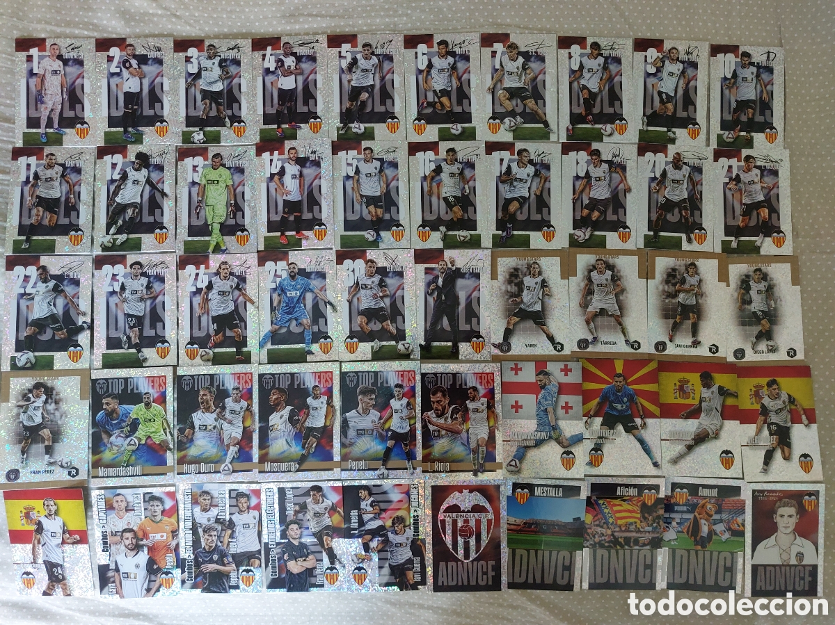 Cromos de F&uacute;tbol: Colecci&oacute;n Completa 50 cromos Fragment Valencia MUNDICROMO 24 25 2024 2025