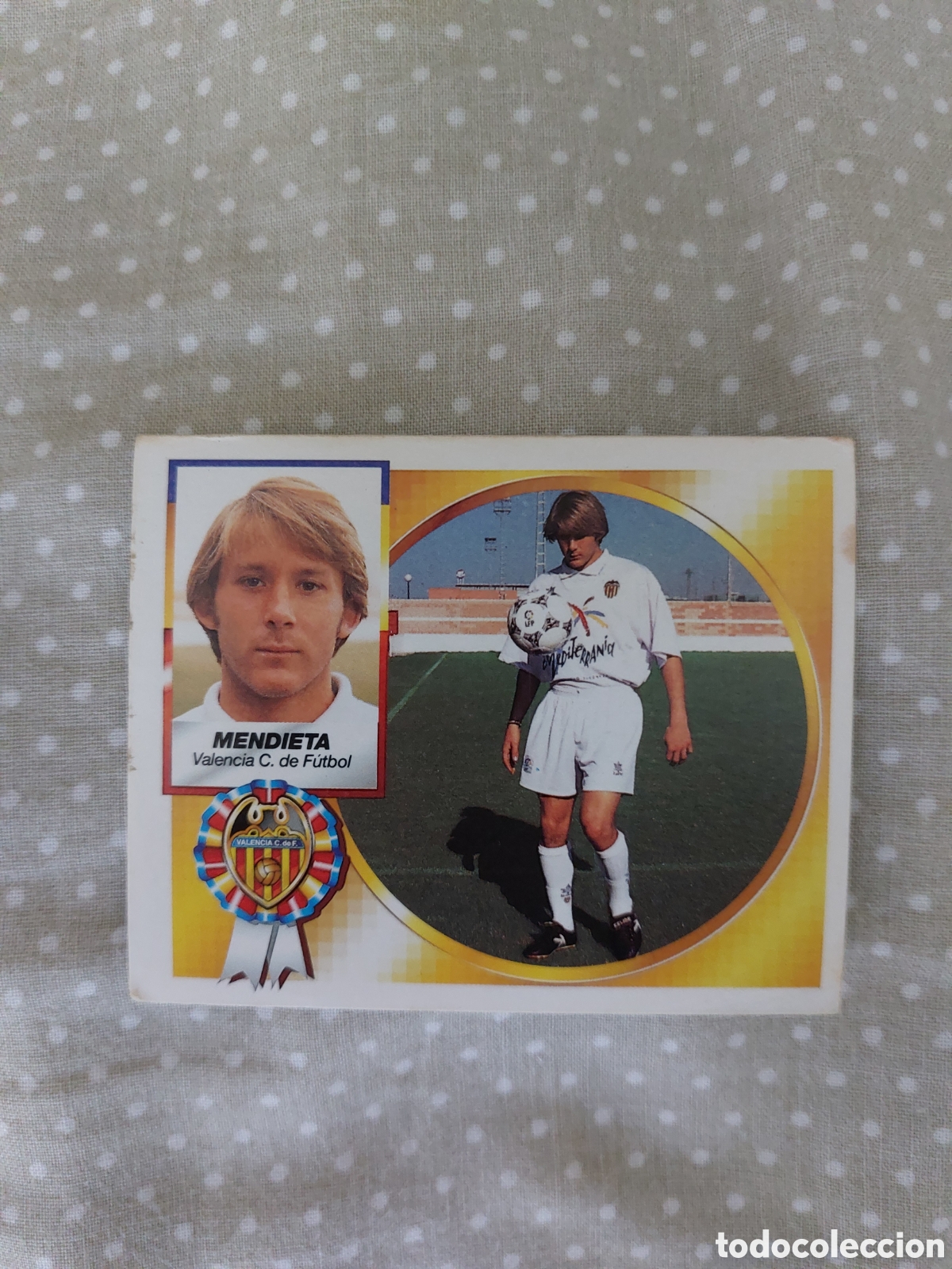Cartes &agrave; collectionner de Football: MENDIETA VALENCIA 94 95 1994 1995 EDICIONES ESTE SIN PEGAR NUNCA PEGADO