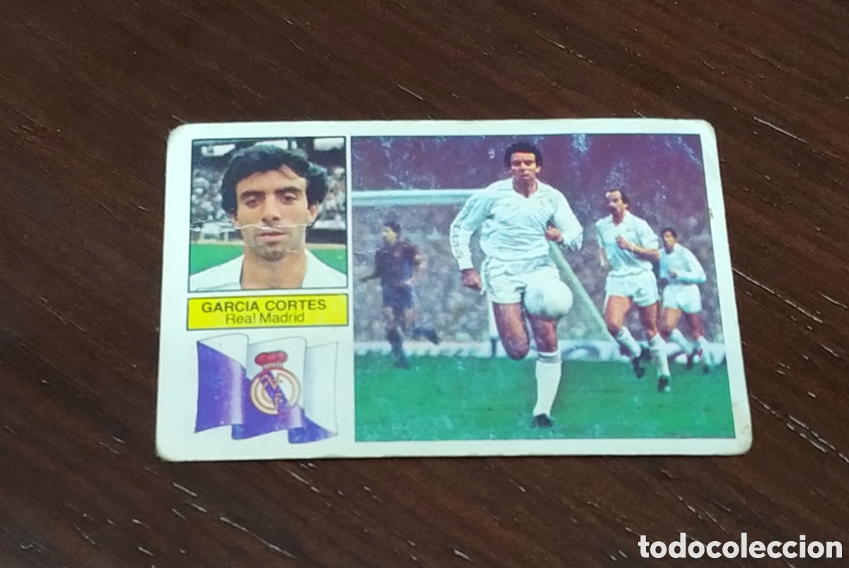 Cromos de F&uacute;tbol: Garc&iacute;a Cort&eacute;s Real Madrid, sin publicidad 82-83