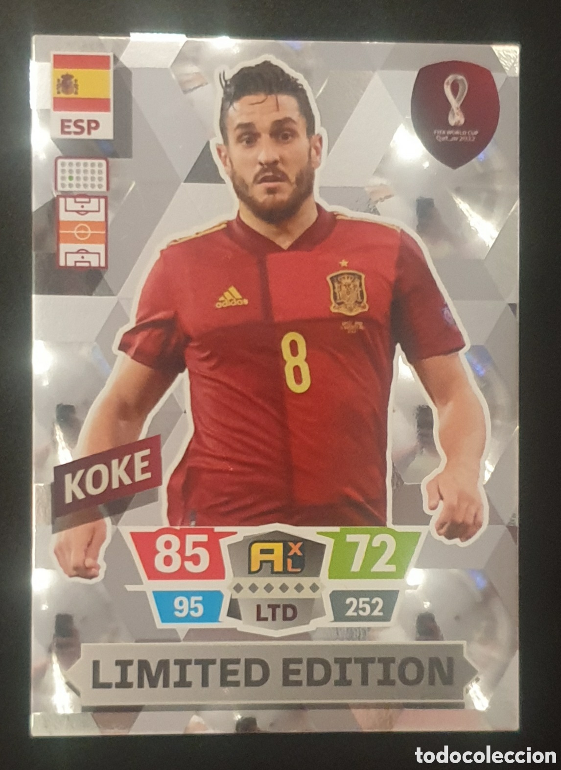 Cromos de F&uacute;tbol: CARTA KOKE LIMITED EDITION EDICION LIMITADA ESPA&Ntilde;A MUNDIAL QATAR 2022 FIFA WORLD CUP ADRENALYN