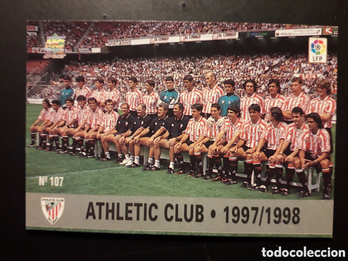 Cromos de f&uacute;tbol: EQUIPO ATHLETIC BILBAO N&deg; 107 LAS FICHAS DE LA LIGA 1997 1998 97 98 MUNDICROMO MC PEDIDO M&Iacute;NIMO 3&euro;.