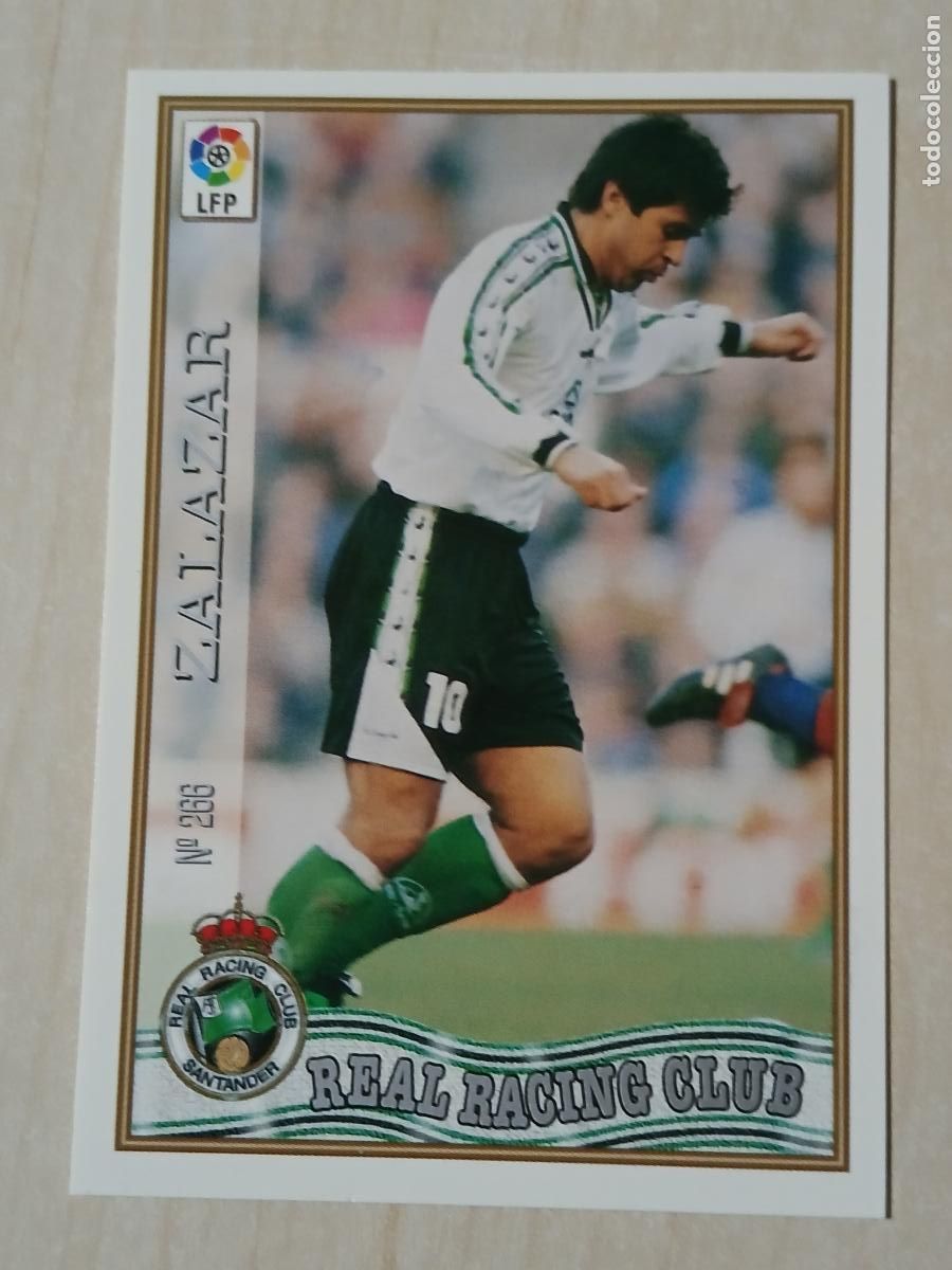 Cromos de F&uacute;tbol: N&ordm; 266 ZALAZAR - MUNDICROMO - FICHAS DE LA LIGA 97 98 - RACING DE SANTANDER