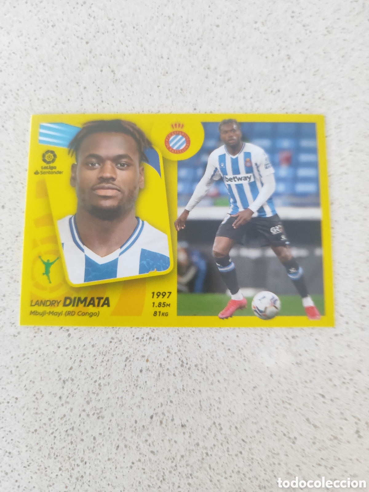 Fu&szlig;ball-Sticker: CROMO DIMATA ESPANYOL N&Uacute;MERO 19A. LIGA ESTE 21/22.