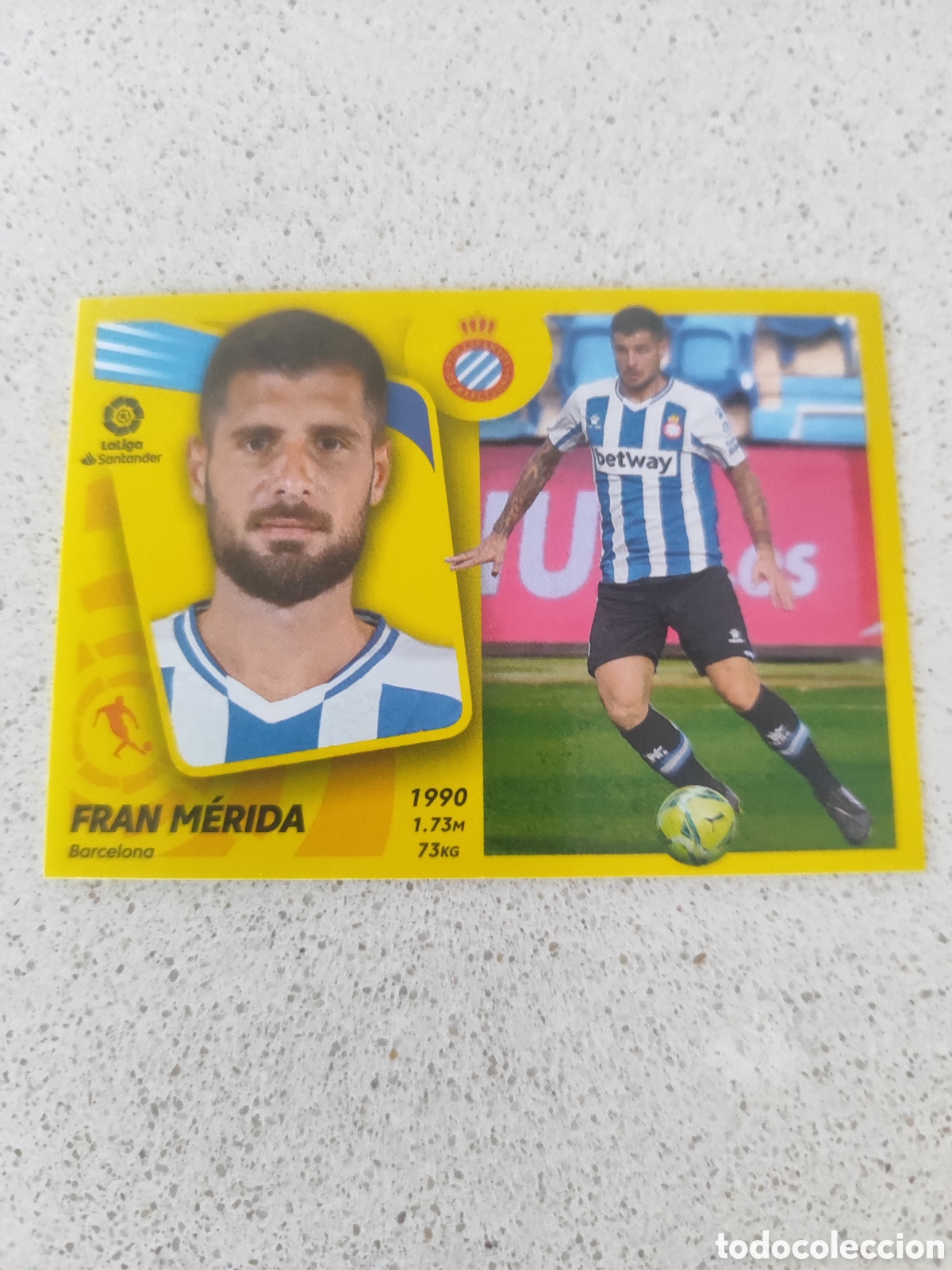Fu&szlig;ball-Sticker: CROMO FRAN M&Eacute;RIDA ESPANYOL N&Uacute;MERO 14B. LIGA ESTE 21/22.