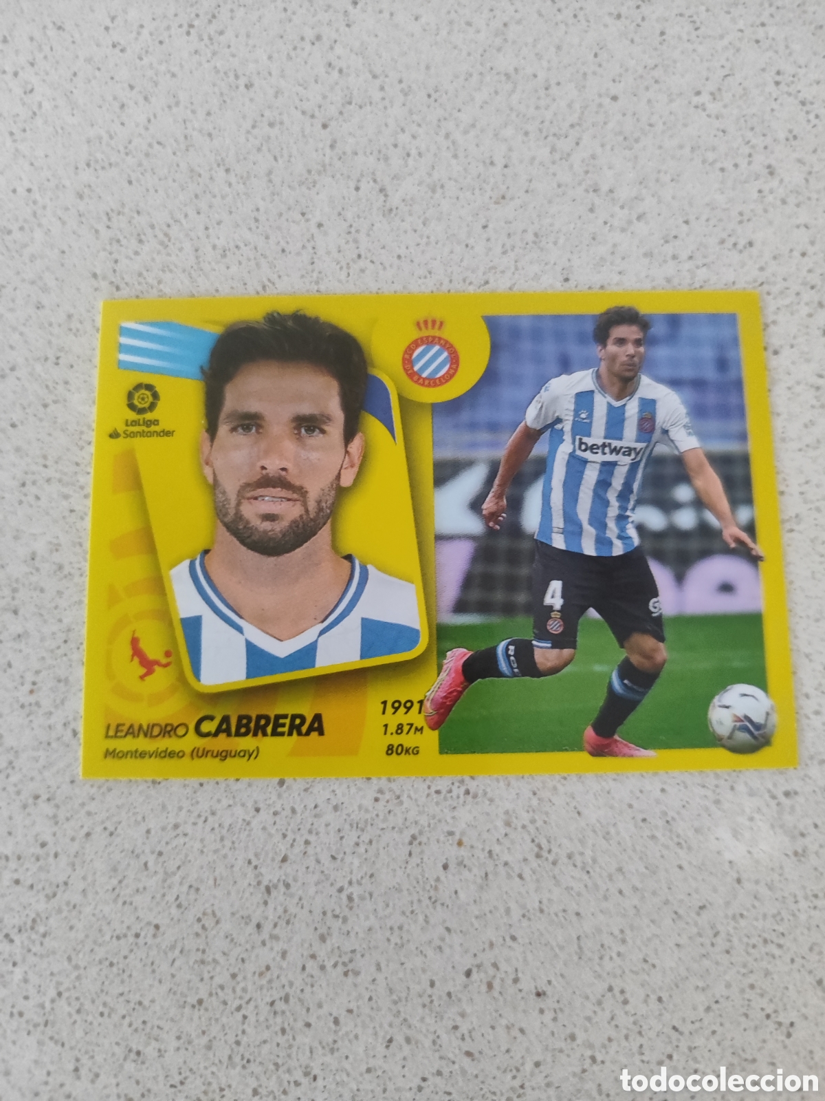 Fu&szlig;ball-Sticker: CROMO CABRERA ESPANYOL N&Uacute;MERO 9. LIGA ESTE 21/22.