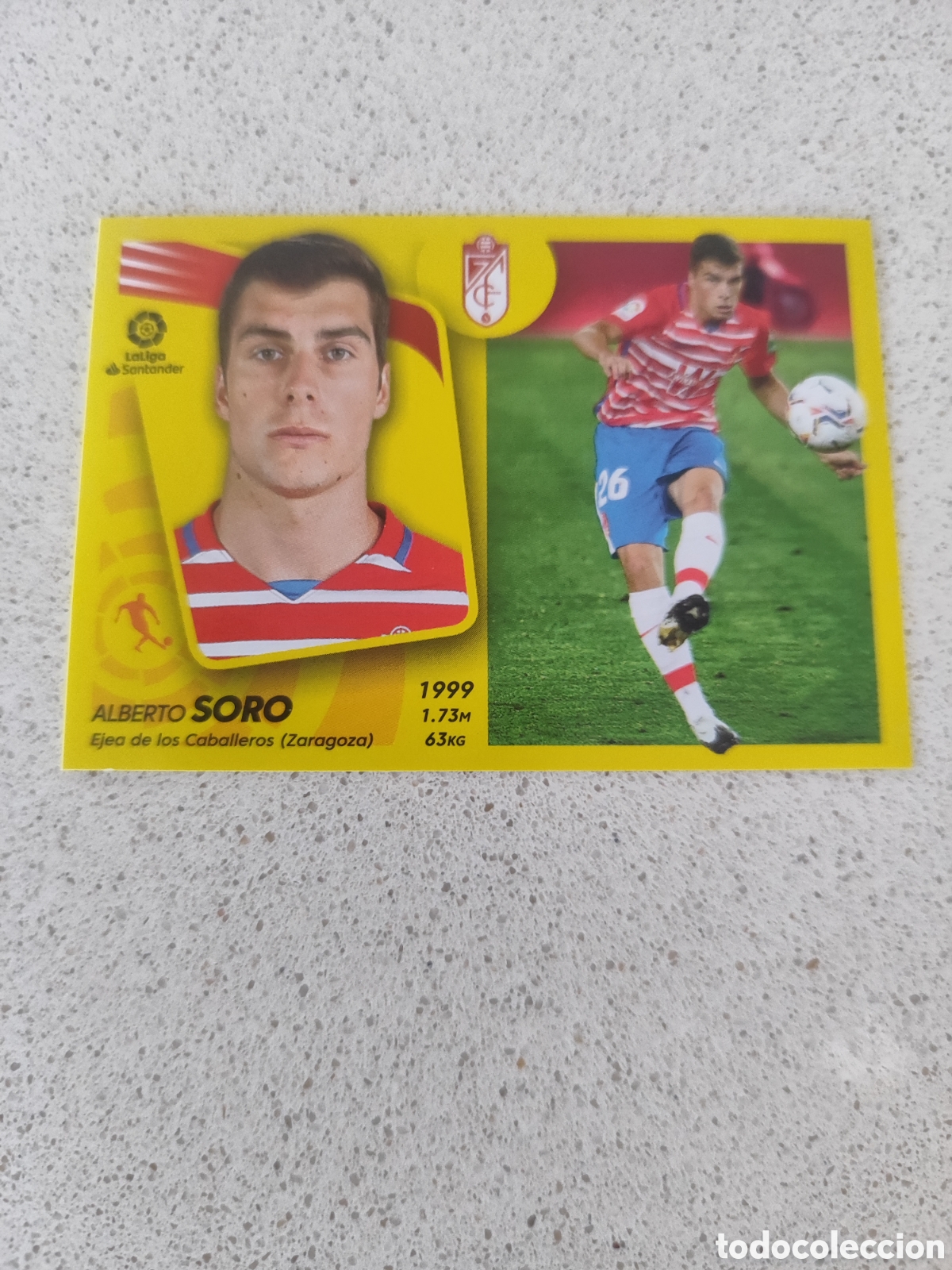 Fu&szlig;ball-Sticker: CROMO SORO GRANADA N&Uacute;MERO 15A. LIGA ESTE 21/22.
