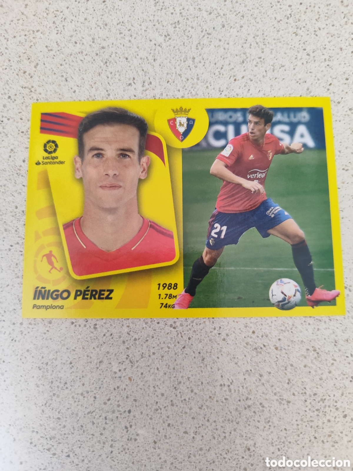 Fu&szlig;ball-Sticker: CROMO I&Ntilde;IGO P&Eacute;REZ OSASUNA N&Uacute;MERO 15B. LIGA ESTE 21/22.