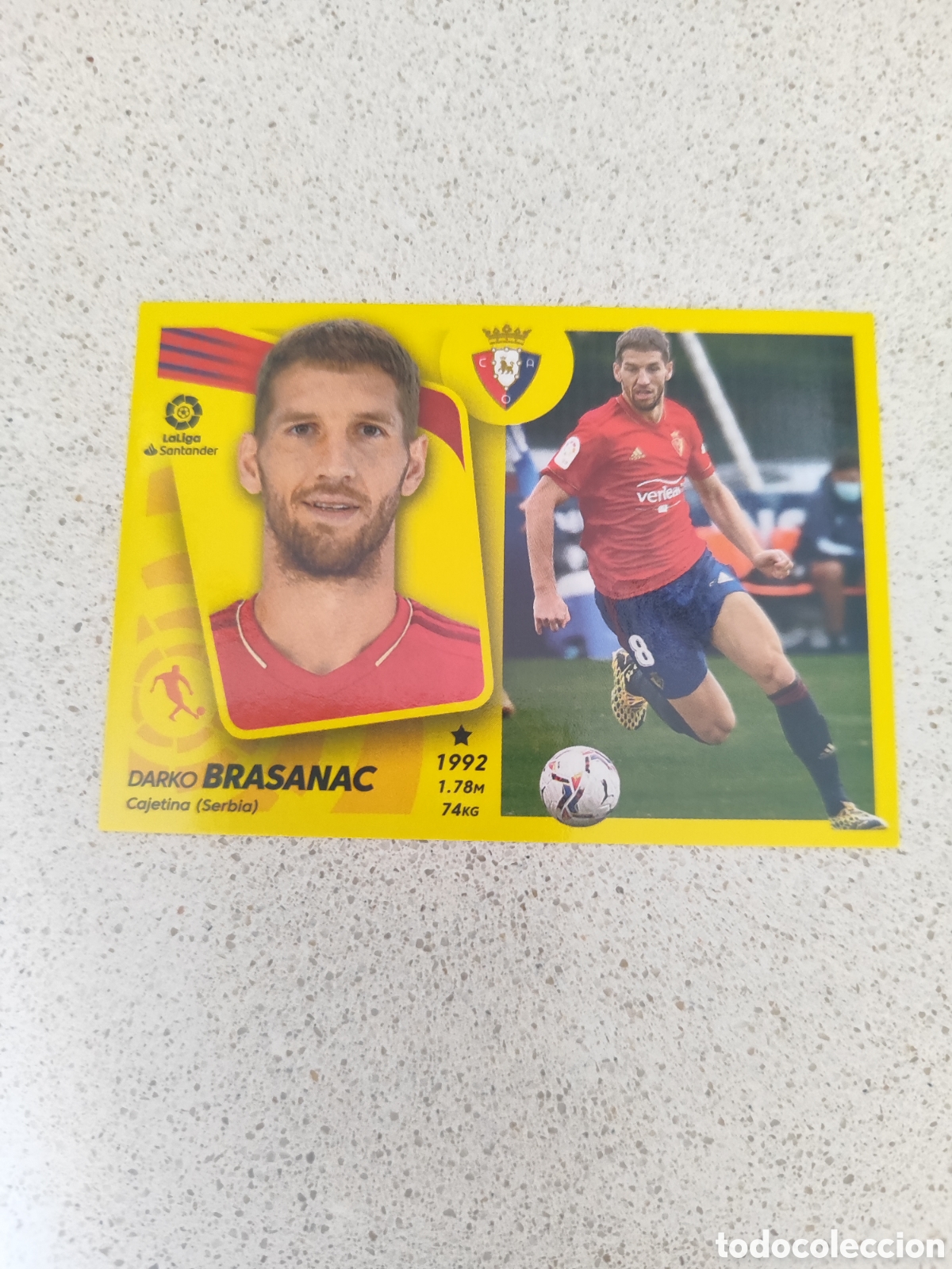 Figurine di Calcio: CROMO BRASANAC OSASUNA N&Uacute;MERO 13A. LIGA ESTE 21/22.