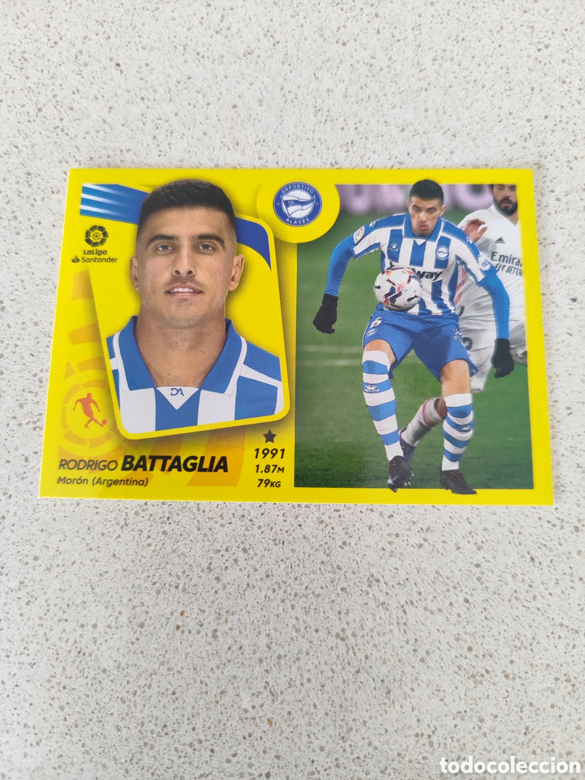 Fu&szlig;ball-Sticker: CROMO BATTAGLIA ALAV&Eacute;S N&Uacute;MERO 14. LIGA ESTE 21/22.