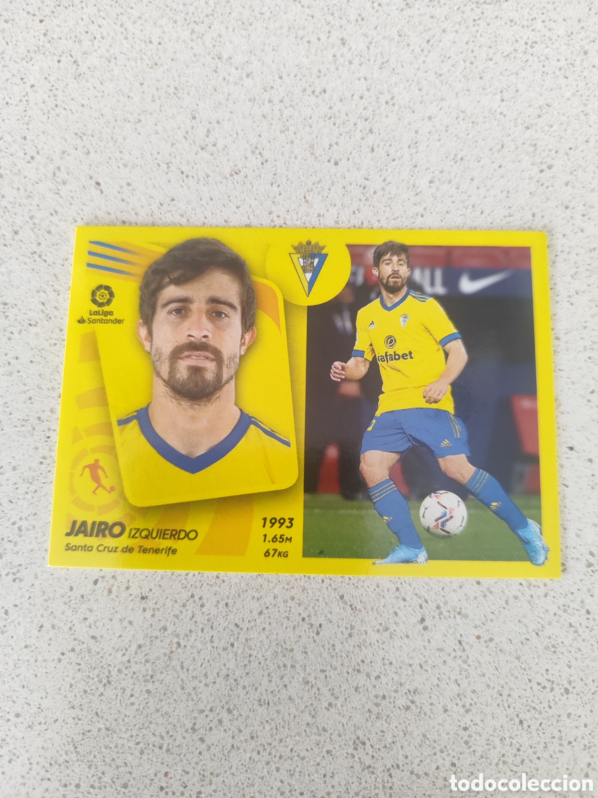 Football Stickers: CROMO JAIRO CADIZ N&Uacute;MERO 17. LIGA ESTE 21/22.